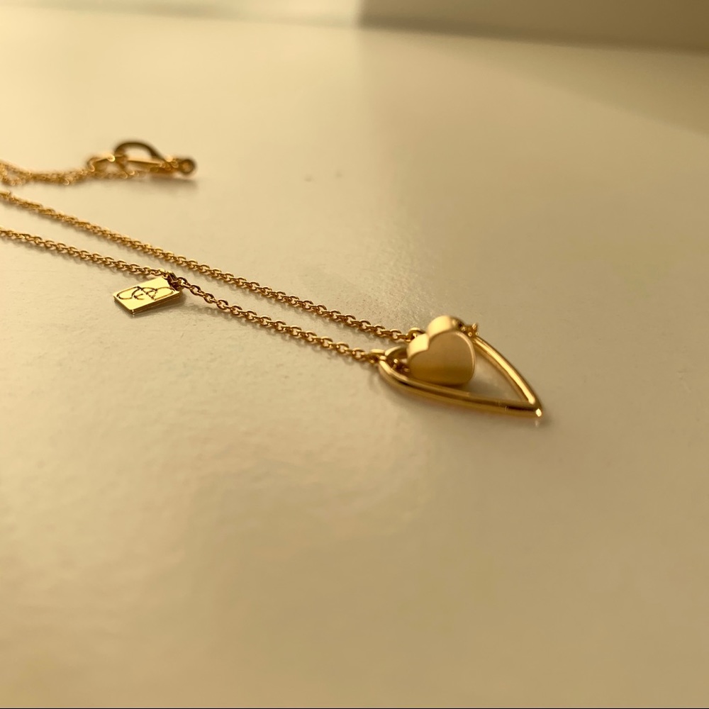 Double heart necklace